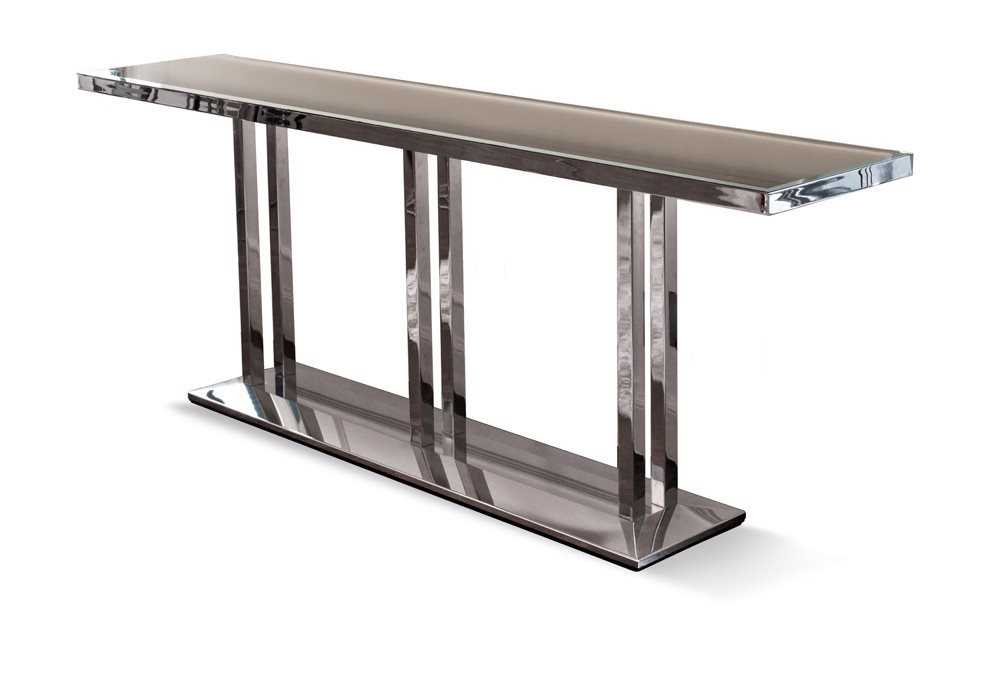 Consolle In Ceramica E Acciaio Inossidabile Effetto Marmo Bianco E Dorato Cylian Di Pascal Morabito - Foto 6